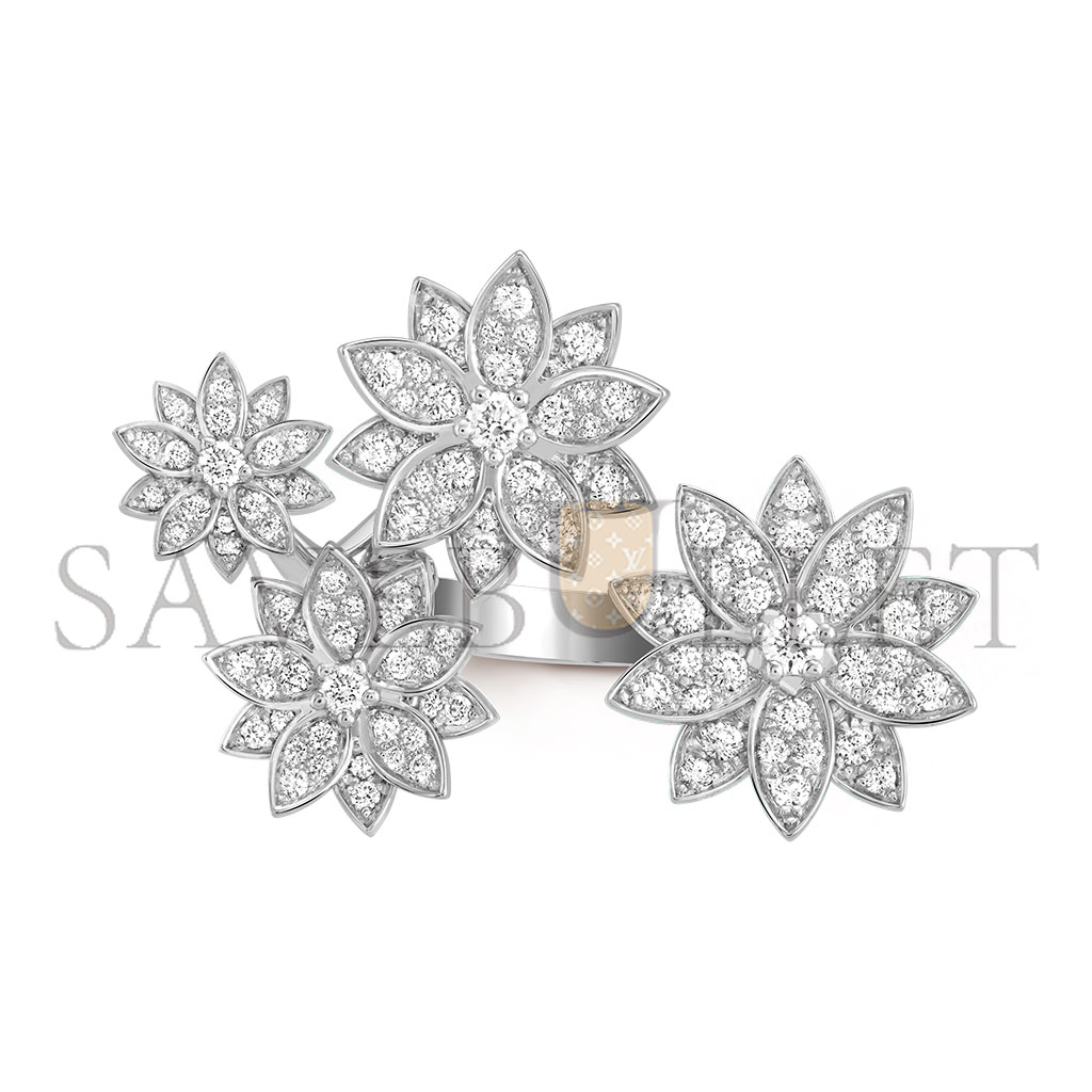 V*N CL*F arpels lotus between the finger ring, 4 flowers vcarp7tf00